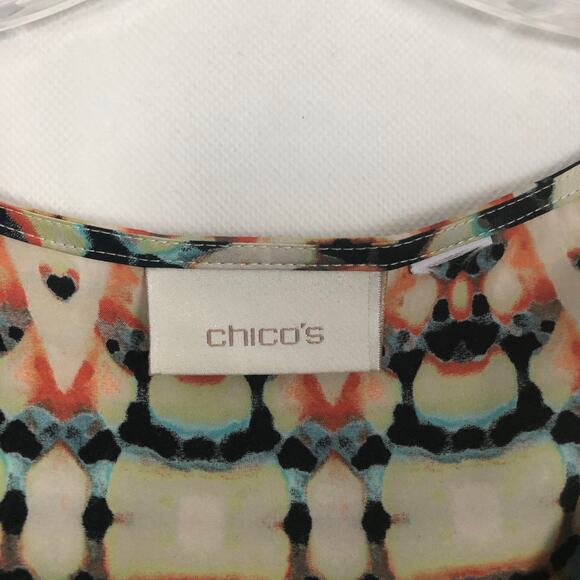 Chico's Scoop Neck Sleeveless  Boho Top Size S - Picture 2 of 8